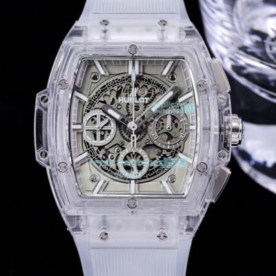 Swiss HUB4700 Hublot Replica Big Bang Transparent Watch -Acrylic Bezel Skeleton Dial